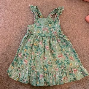Green floral dress